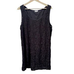 DKNYC little black translucent lace dress, size L